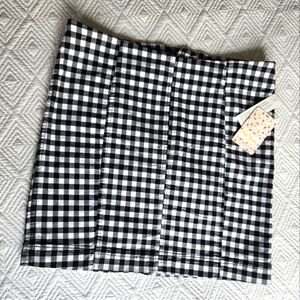 Free People black and white miniskirt, size 12
